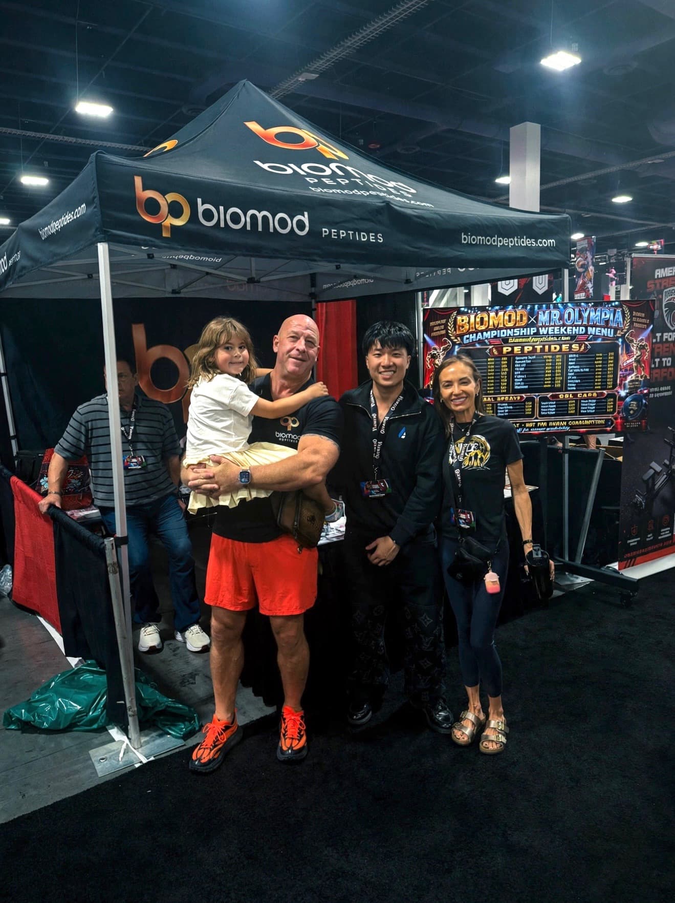 Group photo at the Biomod Peptides booth